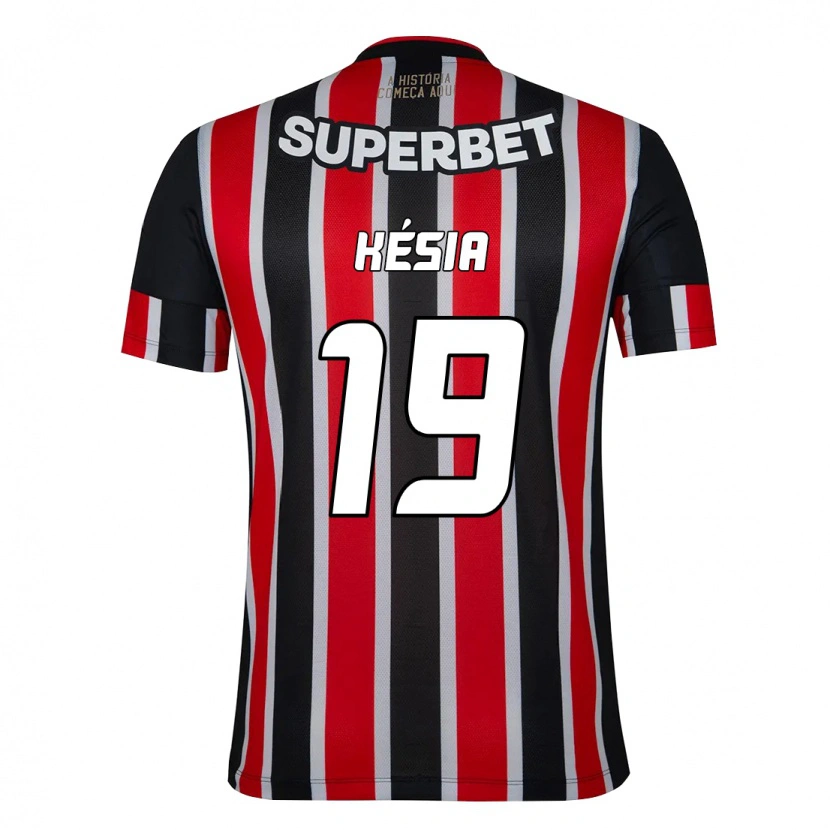 Danxen Donna Maglia Késia #19 Nero Rosso Kit Gara Away 2025/26 Maglietta