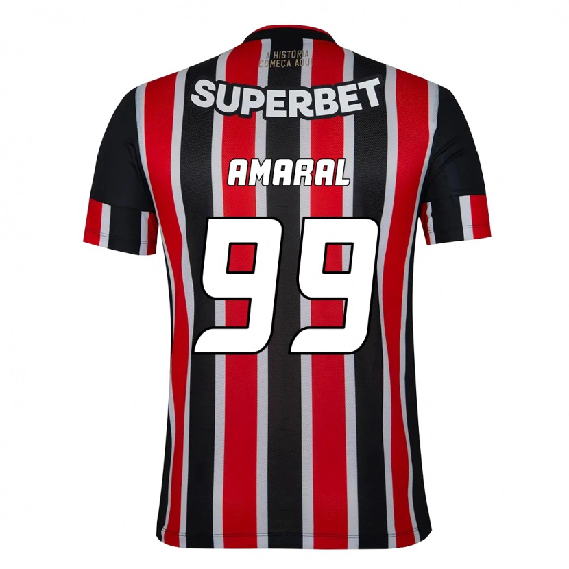 Danxen Donna Maglia Vitória Amaral #99 Nero Rosso Kit Gara Away 2025/26 Maglietta