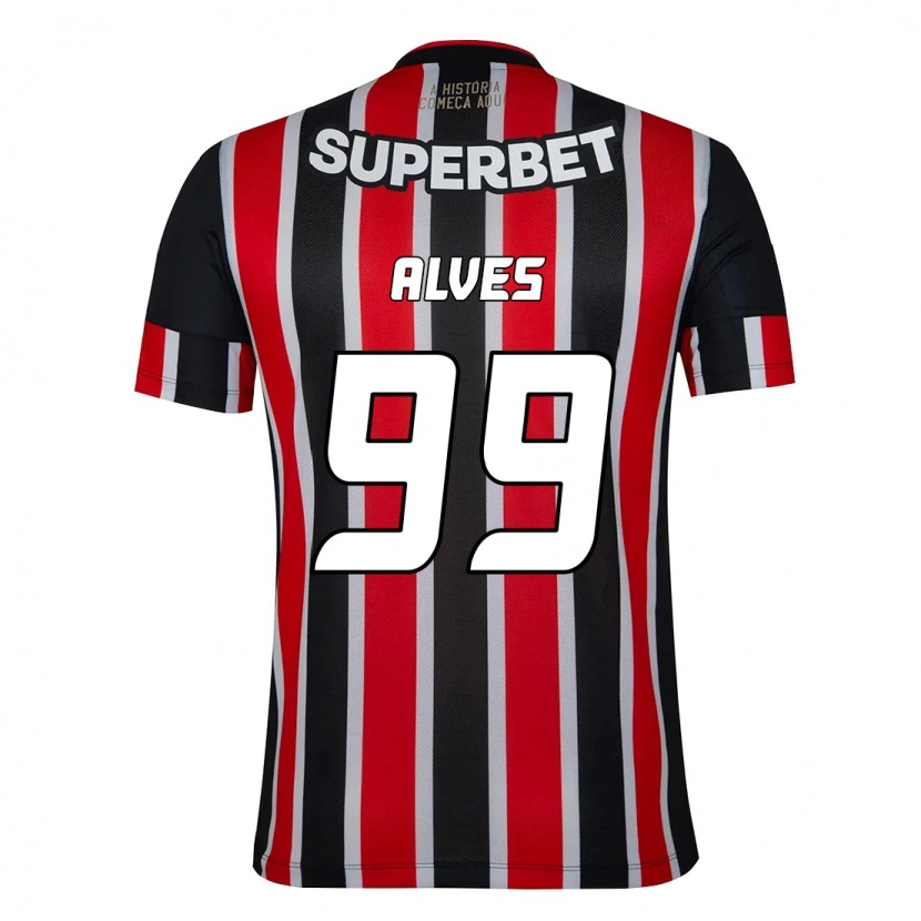 Danxen Donna Maglia Letícia Alves #99 Nero Rosso Kit Gara Away 2025/26 Maglietta