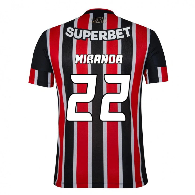 Danxen Donna Maglia Miranda #22 Nero Rosso Kit Gara Away 2025/26 Maglietta