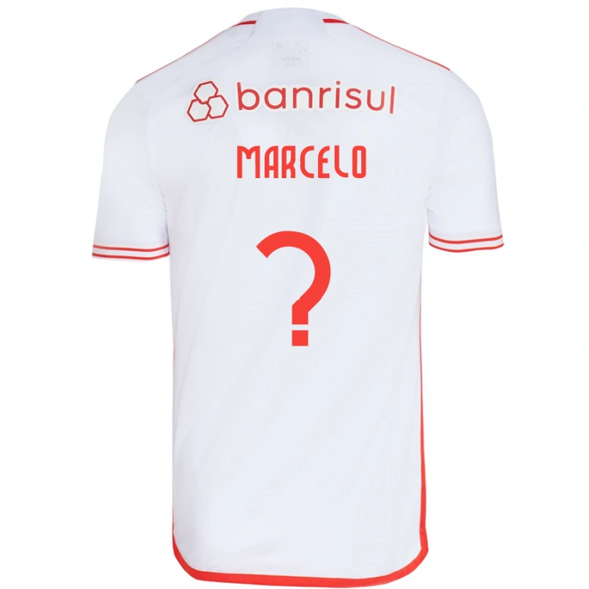 Danxen Donna Maglia João Marcelo #0 Bianco Rosso Kit Gara Away 2025/26 Maglietta