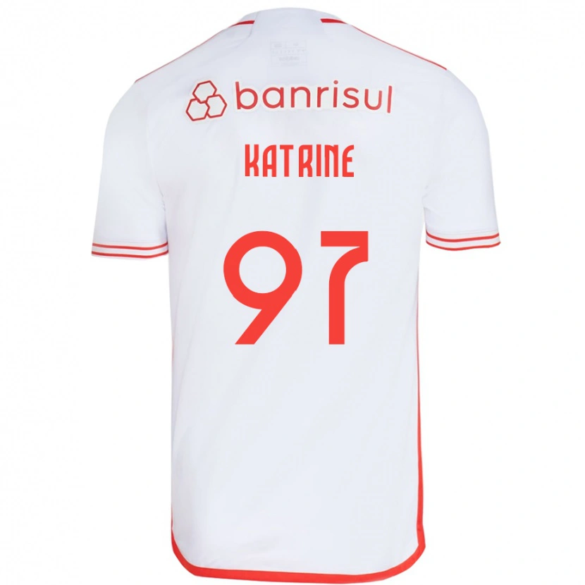 Danxen Donna Maglia Katrine #97 Bianco Rosso Kit Gara Away 2025/26 Maglietta