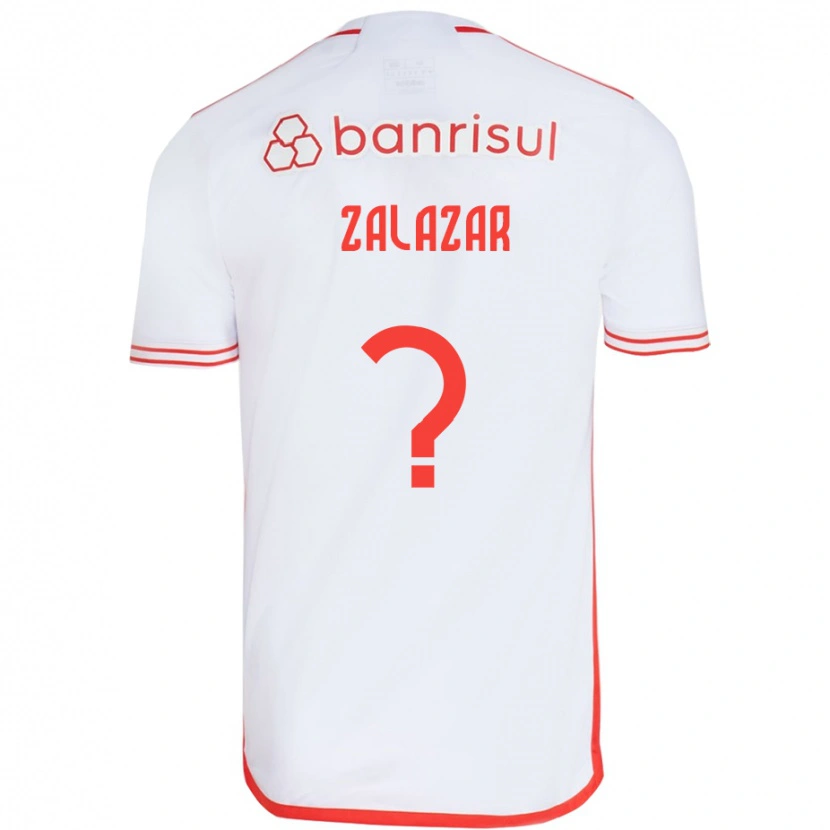 Danxen Donna Maglia Maxi Zalazar #0 Bianco Rosso Kit Gara Away 2025/26 Maglietta