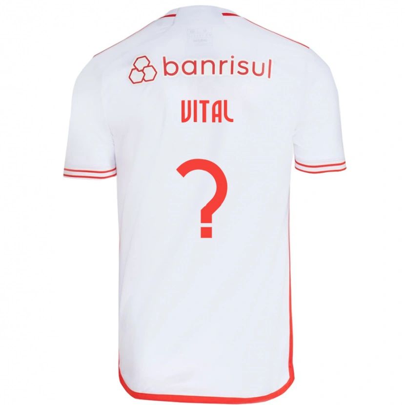 Danxen Donna Maglia Lucas Vital #0 Bianco Rosso Kit Gara Away 2025/26 Maglietta