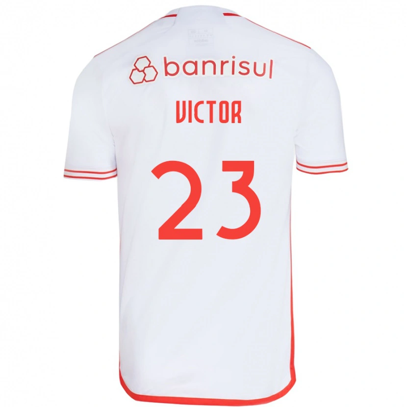 Danxen Donna Maglia Paulo Victor #23 Bianco Rosso Kit Gara Away 2025/26 Maglietta