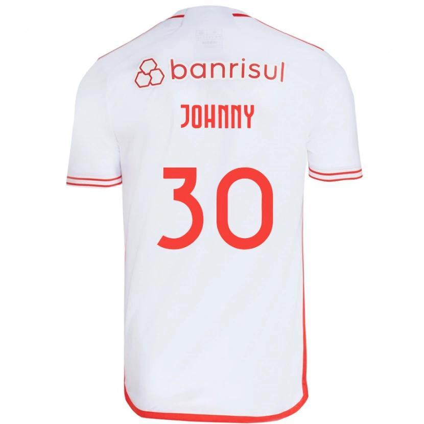 Danxen Donna Maglia Johnny #30 Bianco Rosso Kit Gara Away 2025/26 Maglietta