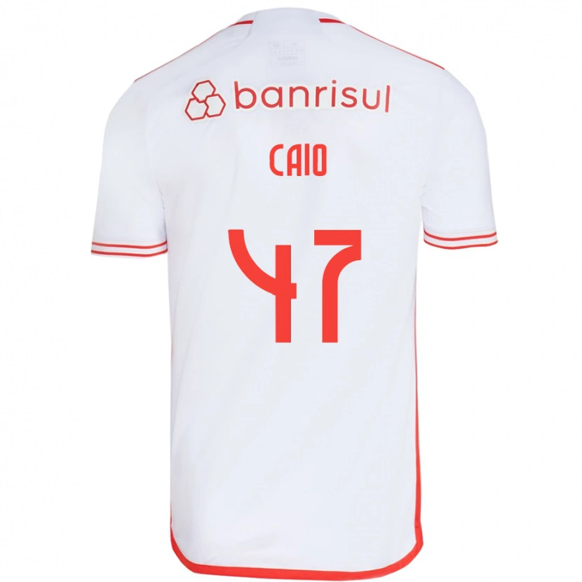 Danxen Donna Maglia Caio Vidal #47 Bianco Rosso Kit Gara Away 2025/26 Maglietta