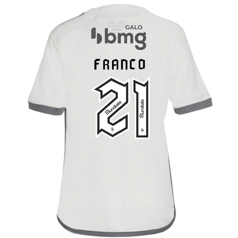 Danxen Donna Maglia Alan Franco #21 Bianco Sporco Kit Gara Away 2025/26 Maglietta