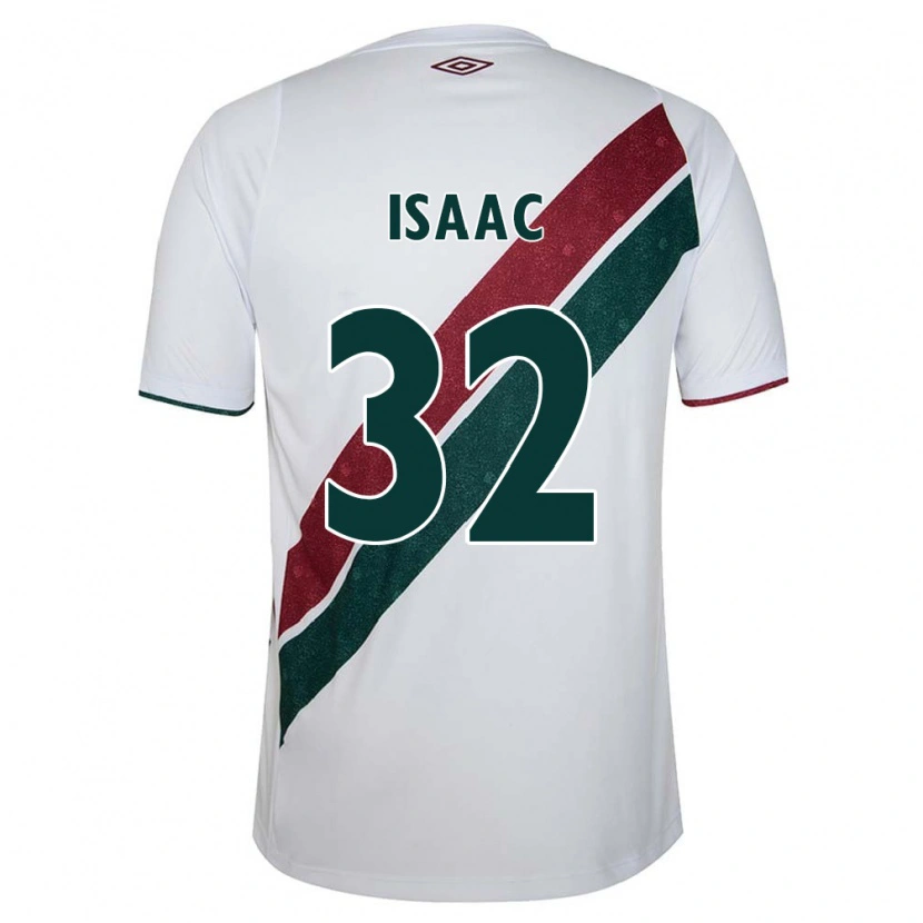 Danxen Donna Maglia Isaac #32 Bianco Verde Borgogna Kit Gara Away 2025/26 Maglietta