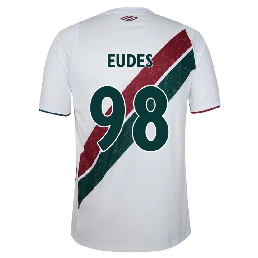 Danxen Donna Maglia Vitor Eudes #98 Bianco Verde Borgogna Kit Gara Away 2025/26 Maglietta