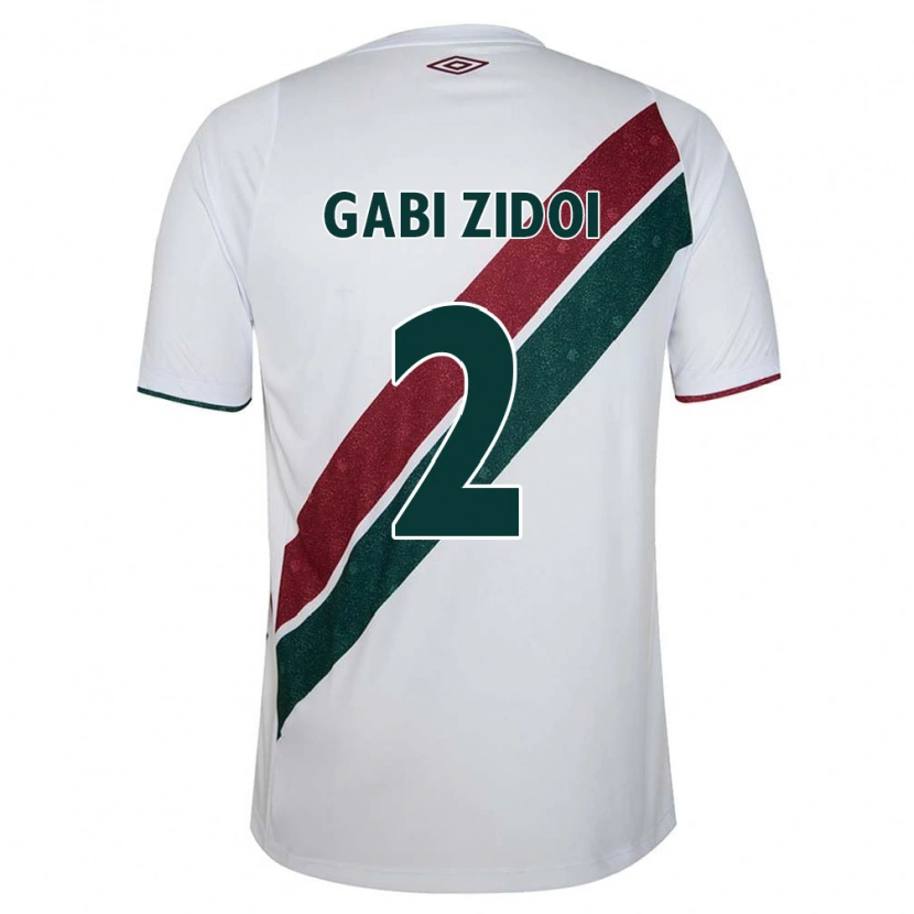 Danxen Donna Maglia Gabi Zidoi #2 Bianco Verde Borgogna Kit Gara Away 2025/26 Maglietta