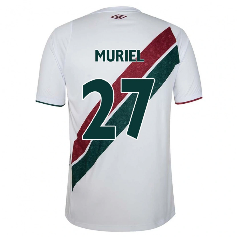 Danxen Donna Maglia Muriel #27 Bianco Verde Borgogna Kit Gara Away 2025/26 Maglietta