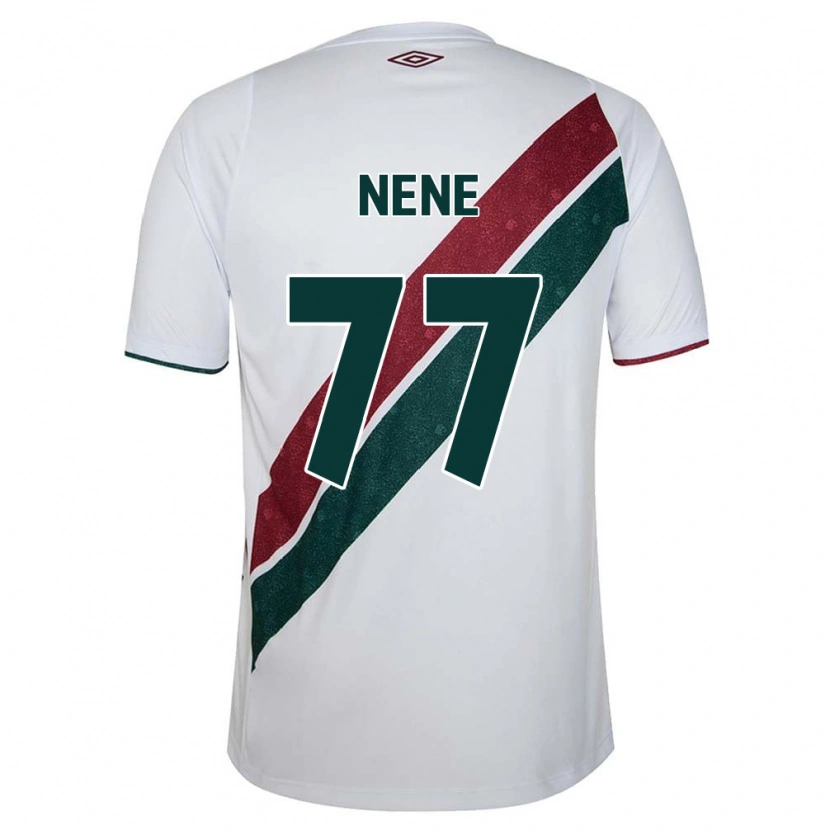 Danxen Donna Maglia Nene #77 Bianco Verde Borgogna Kit Gara Away 2025/26 Maglietta