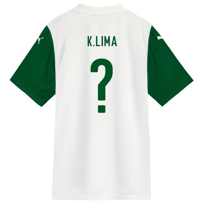 Danxen Donna Maglia Kauan Lima #0 Bianco Verde Kit Gara Away 2025/26 Maglietta