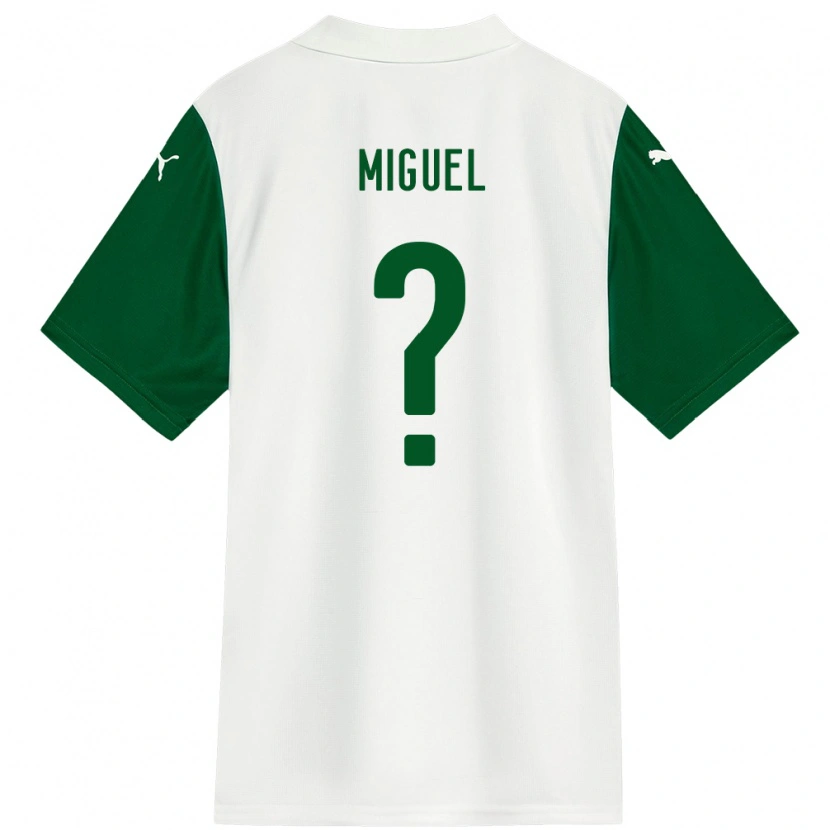 Danxen Donna Maglia Carlos Miguel #0 Bianco Verde Kit Gara Away 2025/26 Maglietta