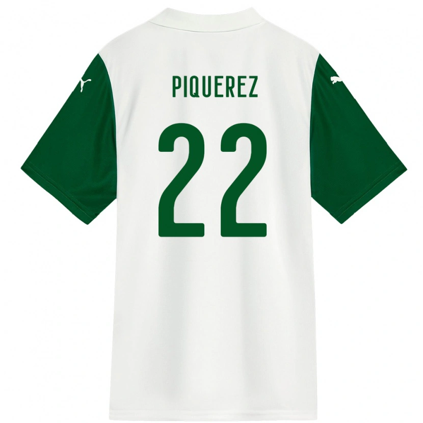 Danxen Donna Maglia Joaquín Piquerez #22 Bianco Verde Kit Gara Away 2025/26 Maglietta