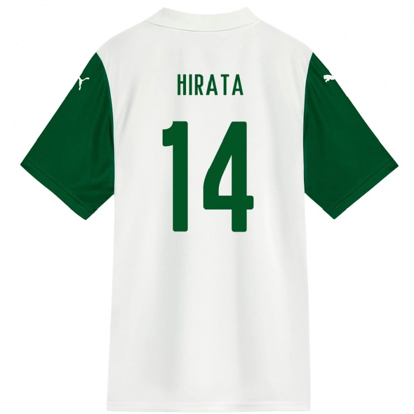 Danxen Donna Maglia Bruna Hirata #14 Bianco Verde Kit Gara Away 2025/26 Maglietta