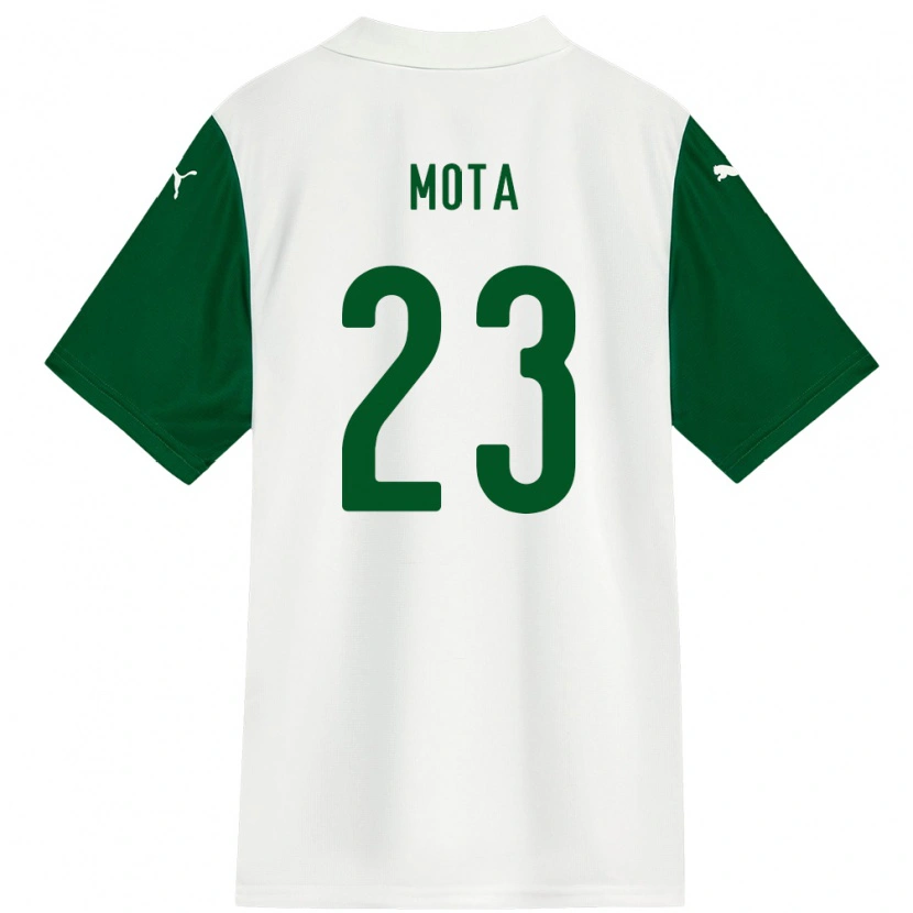 Danxen Donna Maglia Flávia Mota #23 Bianco Verde Kit Gara Away 2025/26 Maglietta