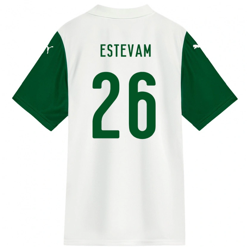 Danxen Donna Maglia Laís Estevam #26 Bianco Verde Kit Gara Away 2025/26 Maglietta