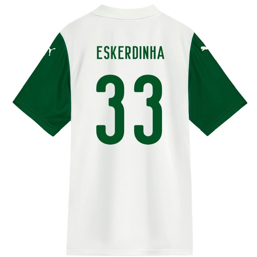 Danxen Donna Maglia Eskerdinha #33 Bianco Verde Kit Gara Away 2025/26 Maglietta