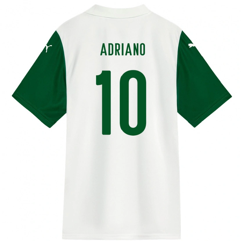 Danxen Donna Maglia Luiz Adriano #10 Bianco Verde Kit Gara Away 2025/26 Maglietta