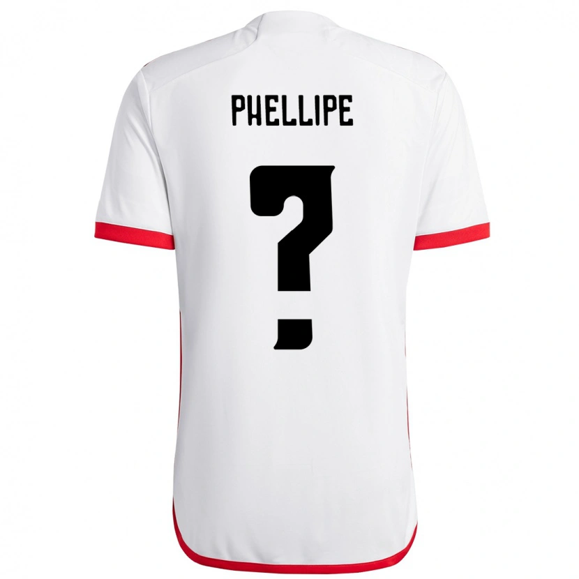 Danxen Donna Maglia Phellipe #0 Bianco Rosso Kit Gara Away 2025/26 Maglietta