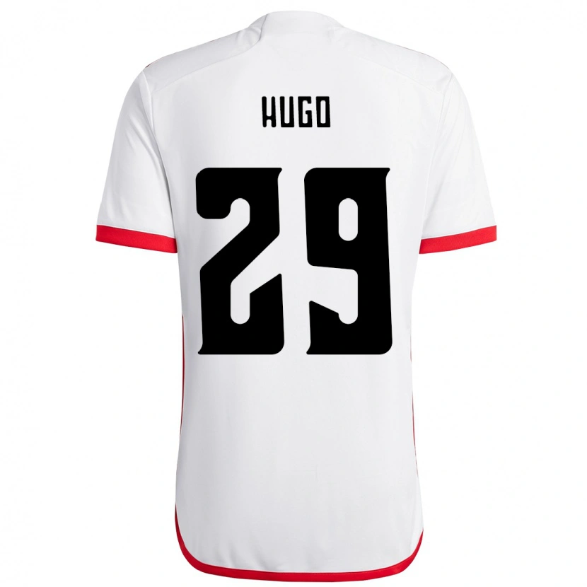 Danxen Donna Maglia Victor Hugo #29 Bianco Rosso Kit Gara Away 2025/26 Maglietta