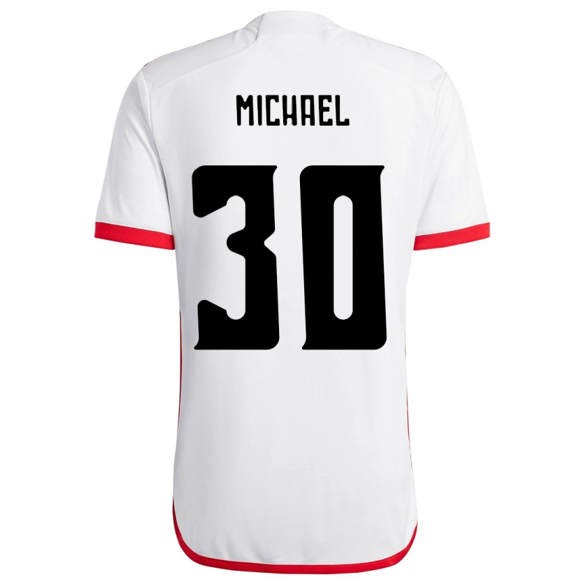 Danxen Donna Maglia Michael #30 Bianco Rosso Kit Gara Away 2025/26 Maglietta