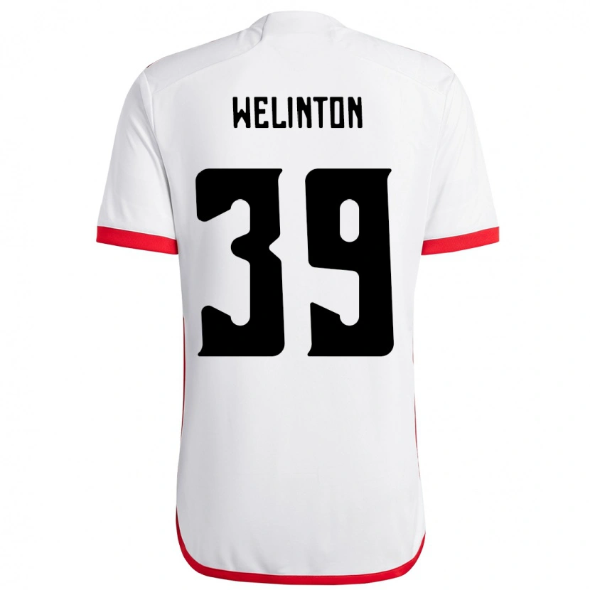 Danxen Donna Maglia Zé Welinton #39 Bianco Rosso Kit Gara Away 2025/26 Maglietta
