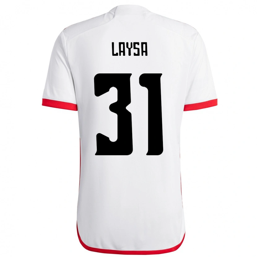Danxen Donna Maglia Laysa #31 Bianco Rosso Kit Gara Away 2025/26 Maglietta
