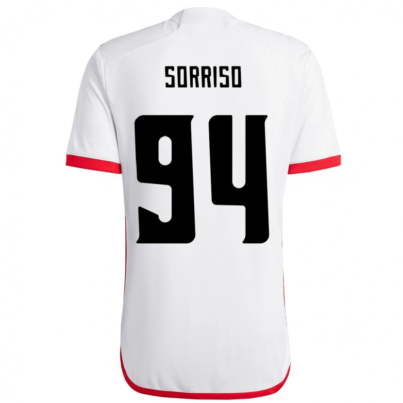 Danxen Donna Maglia Sorriso #94 Bianco Rosso Kit Gara Away 2025/26 Maglietta