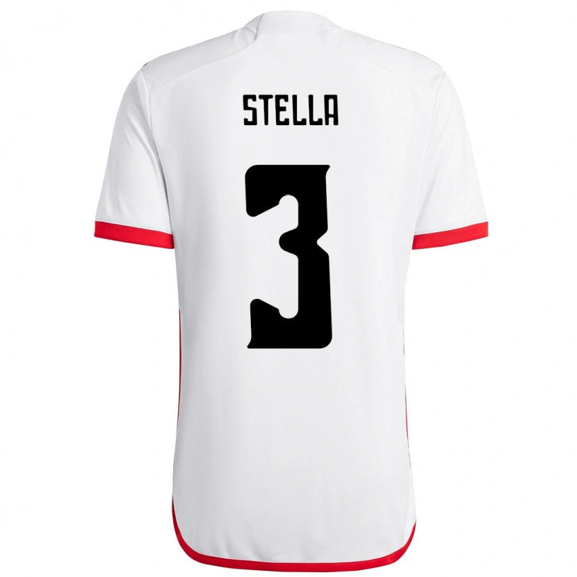 Danxen Donna Maglia Stella #3 Bianco Rosso Kit Gara Away 2025/26 Maglietta