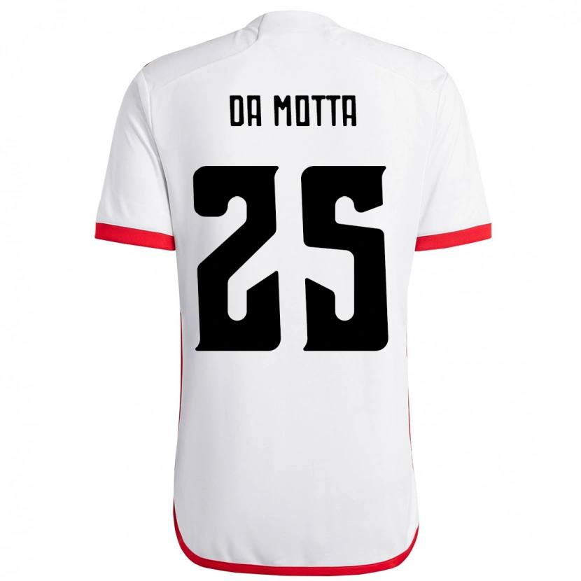 Danxen Donna Maglia Piris Da Motta #25 Bianco Rosso Kit Gara Away 2025/26 Maglietta
