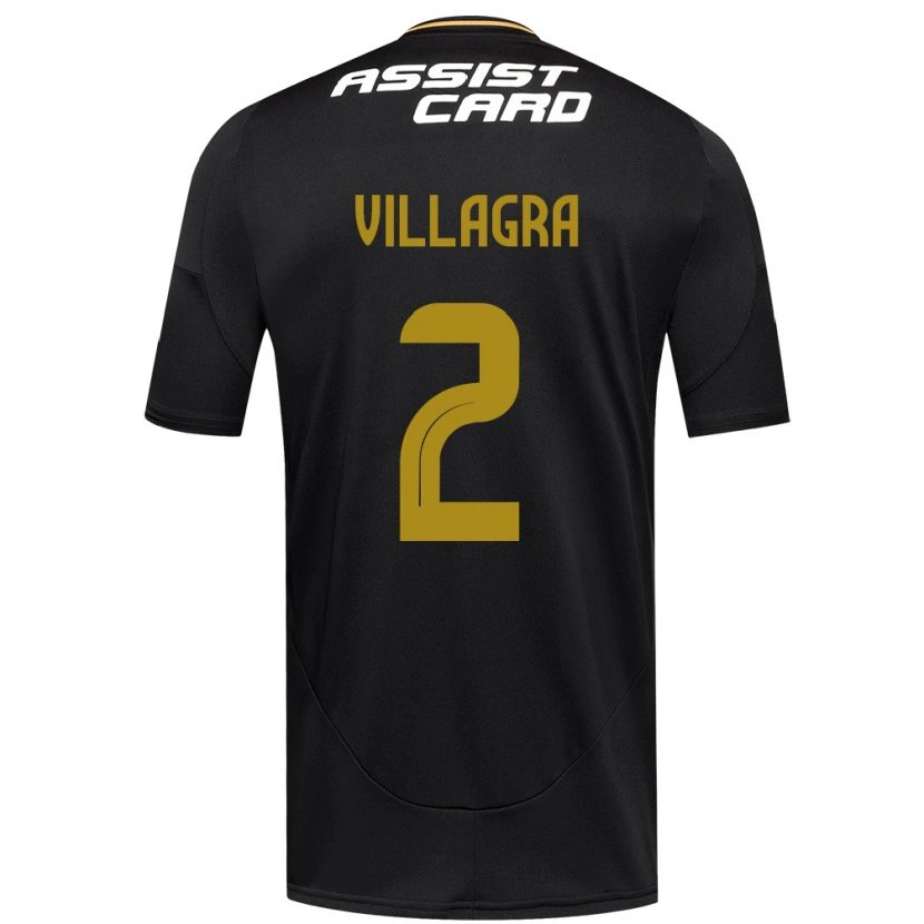 Danxen Donna Maglia Jonathan Villagra #2 Nero Bianco Kit Gara Away 2025/26 Maglietta