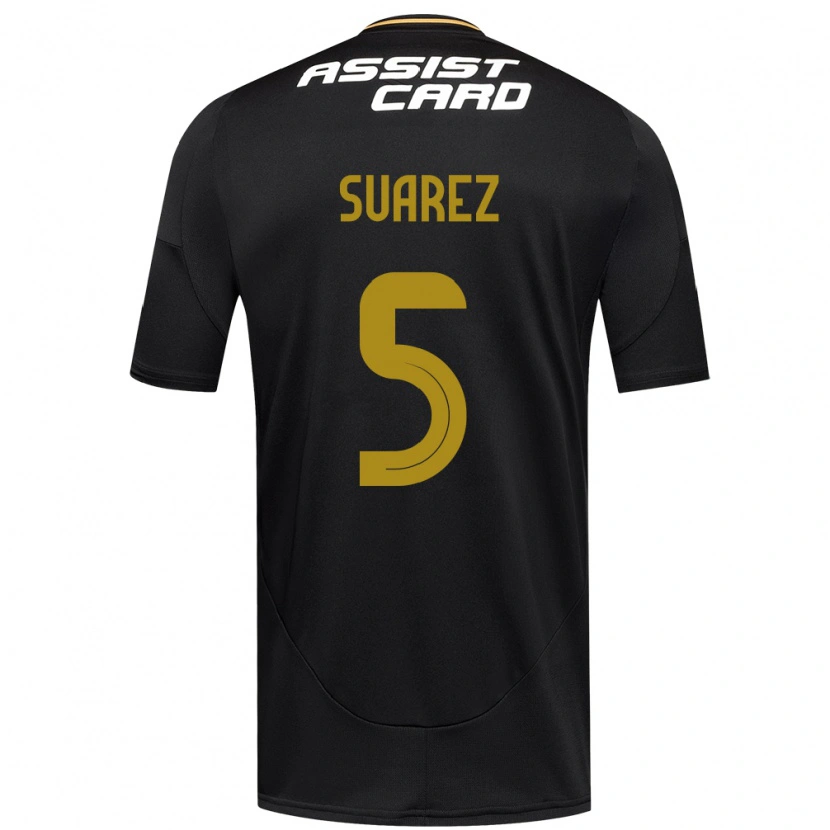 Danxen Donna Maglia Nicolás Suarez #5 Nero Bianco Kit Gara Away 2025/26 Maglietta