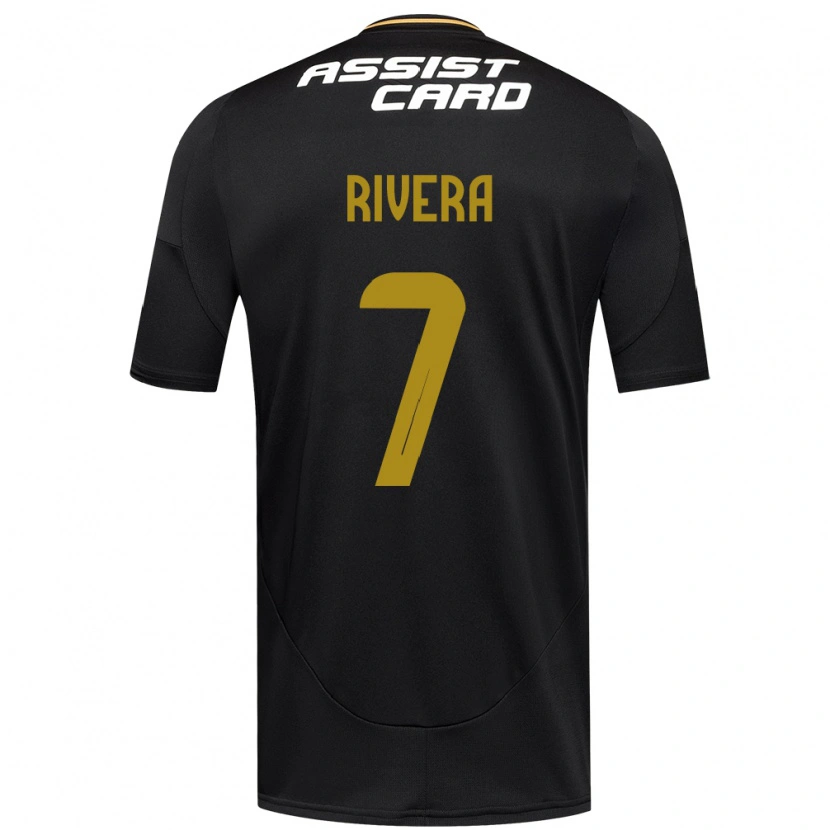 Danxen Donna Maglia Francisco Rivera #7 Nero Bianco Kit Gara Away 2025/26 Maglietta