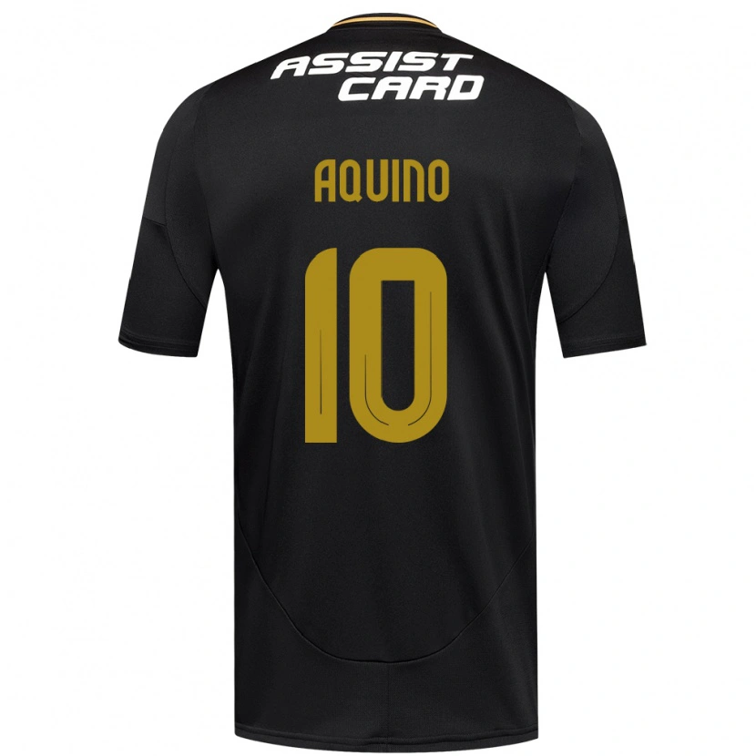 Danxen Donna Maglia Claudio Aquino #10 Nero Bianco Kit Gara Away 2025/26 Maglietta