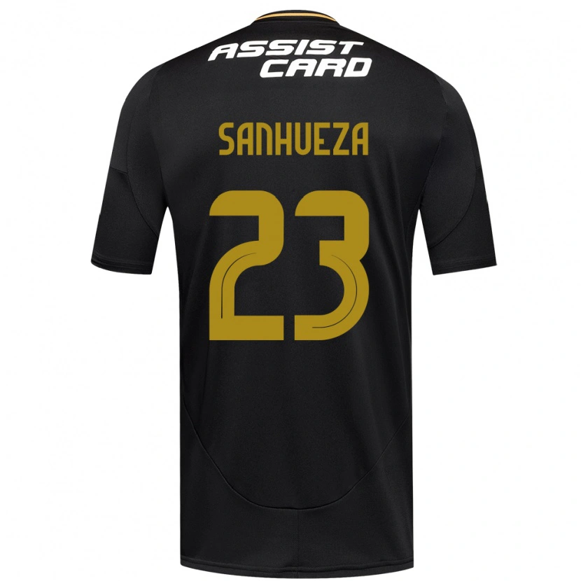 Danxen Donna Maglia Nicol Sanhueza #23 Nero Bianco Kit Gara Away 2025/26 Maglietta