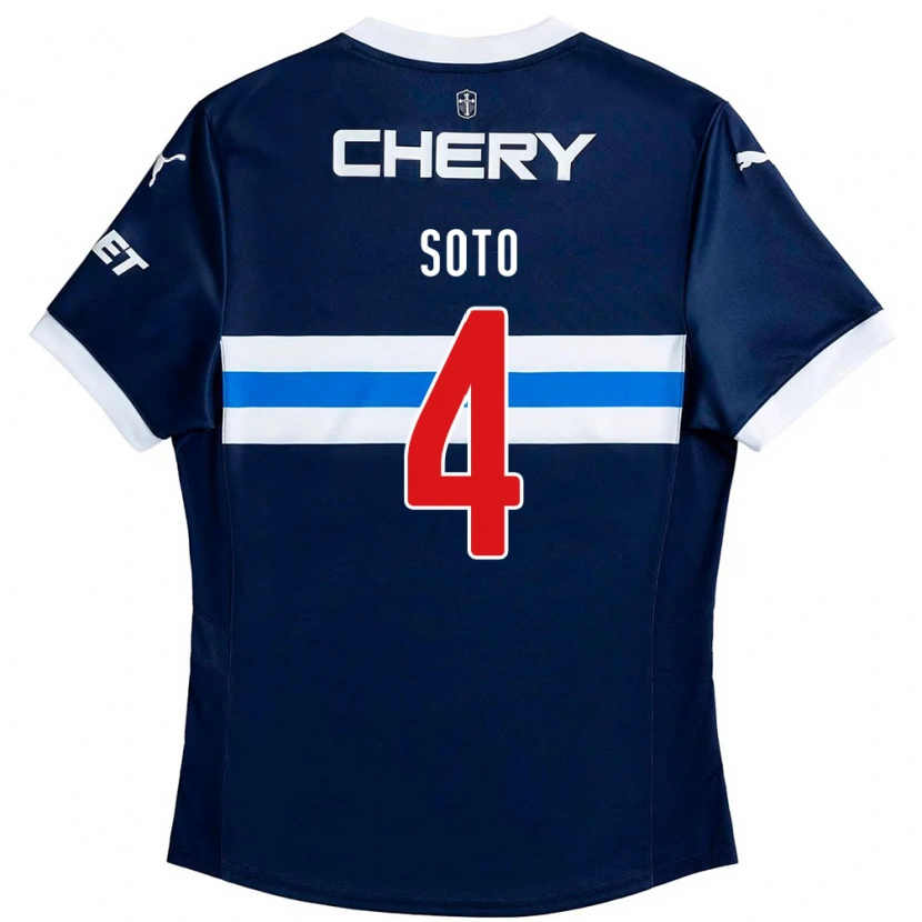 Danxen Donna Maglia Guillermo Soto #4 Blu Royal Bianco Kit Gara Away 2025/26 Maglietta