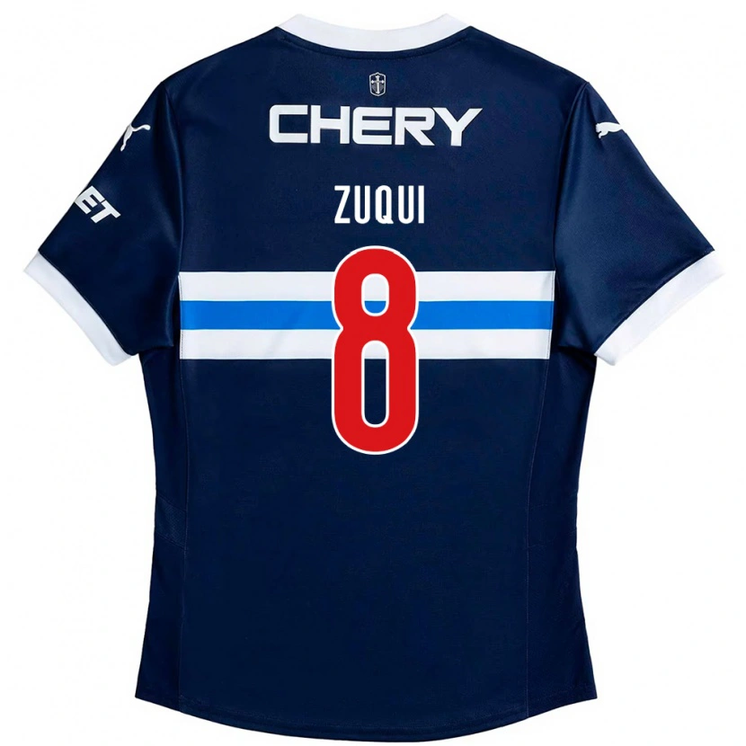Danxen Donna Maglia Fernando Zuqui #8 Blu Royal Bianco Kit Gara Away 2025/26 Maglietta