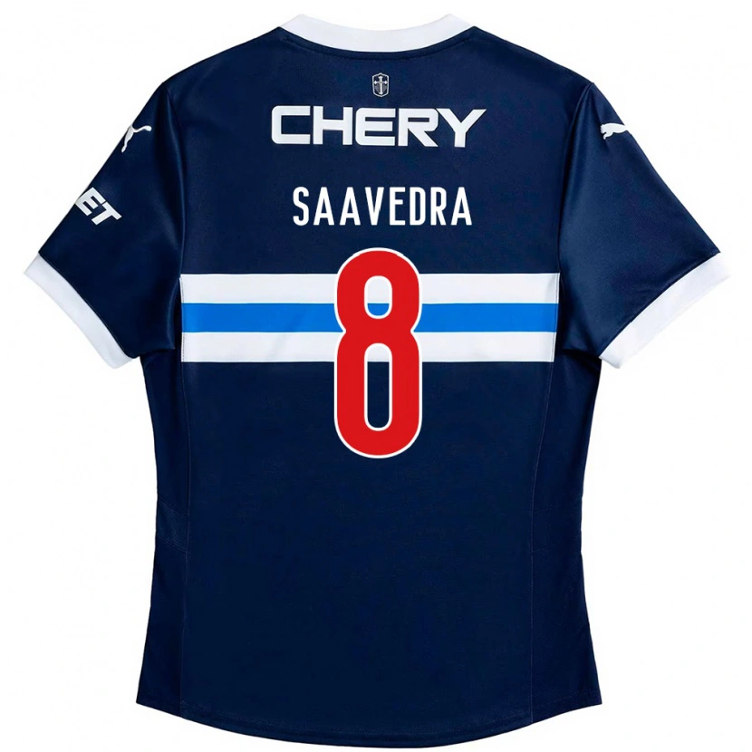 Danxen Donna Maglia Ignacio Saavedra #8 Blu Royal Bianco Kit Gara Away 2025/26 Maglietta