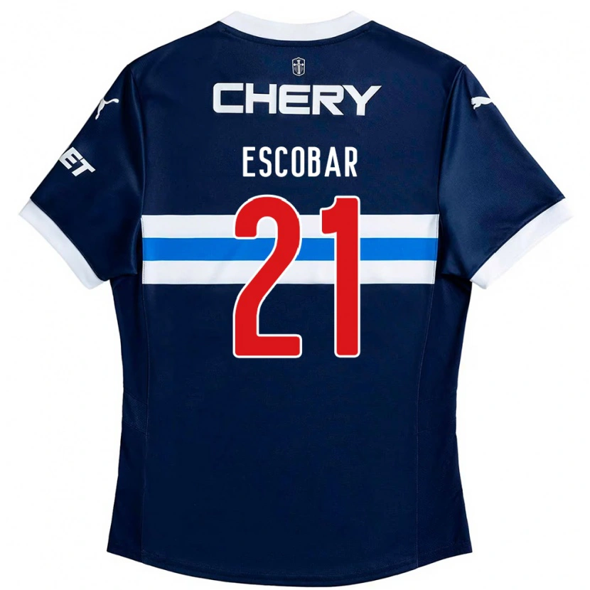 Danxen Donna Maglia Dylan Escobar #21 Blu Royal Bianco Kit Gara Away 2025/26 Maglietta