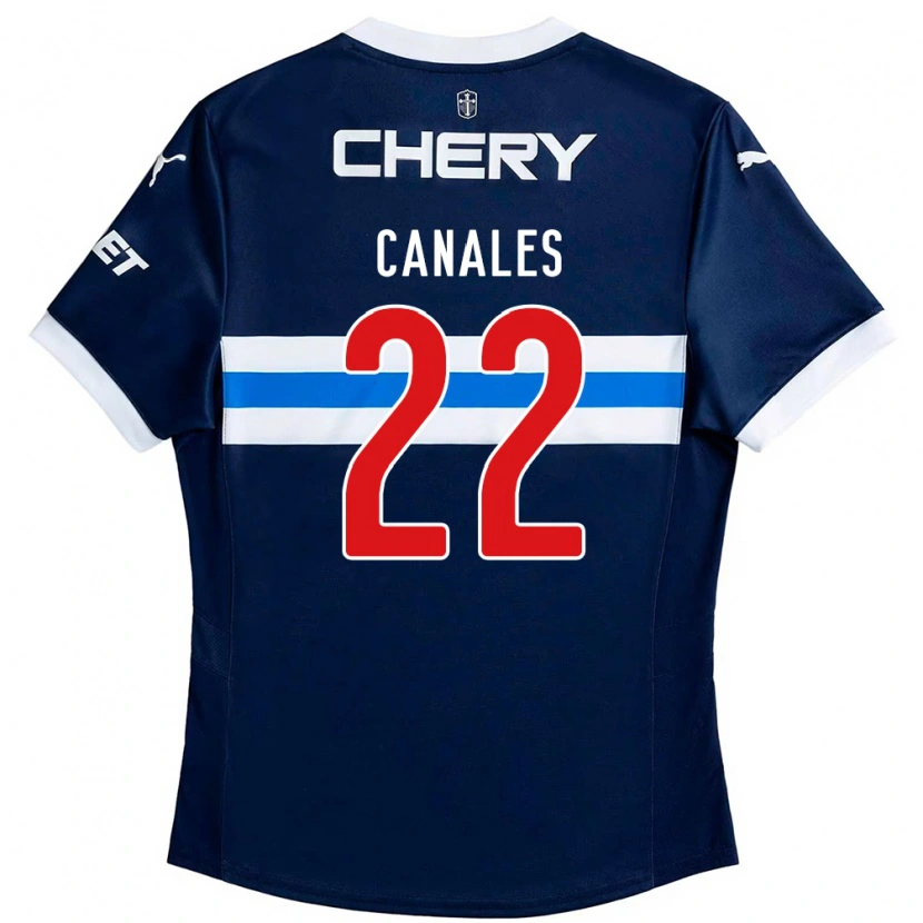Danxen Donna Maglia Alfred Canales #22 Blu Royal Bianco Kit Gara Away 2025/26 Maglietta