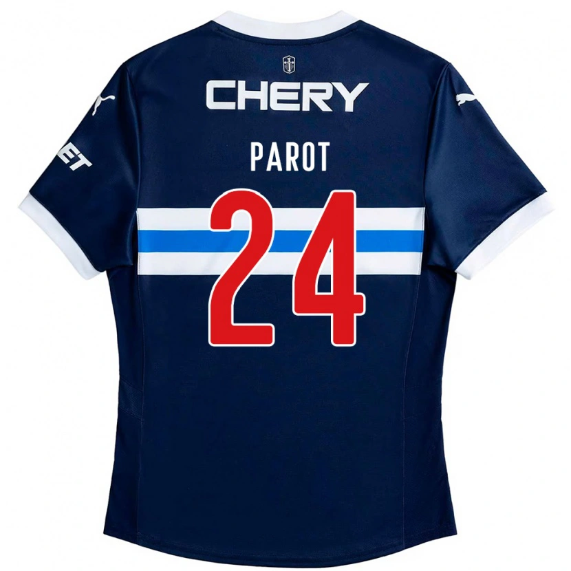 Danxen Donna Maglia Alfonso Parot #24 Blu Royal Bianco Kit Gara Away 2025/26 Maglietta