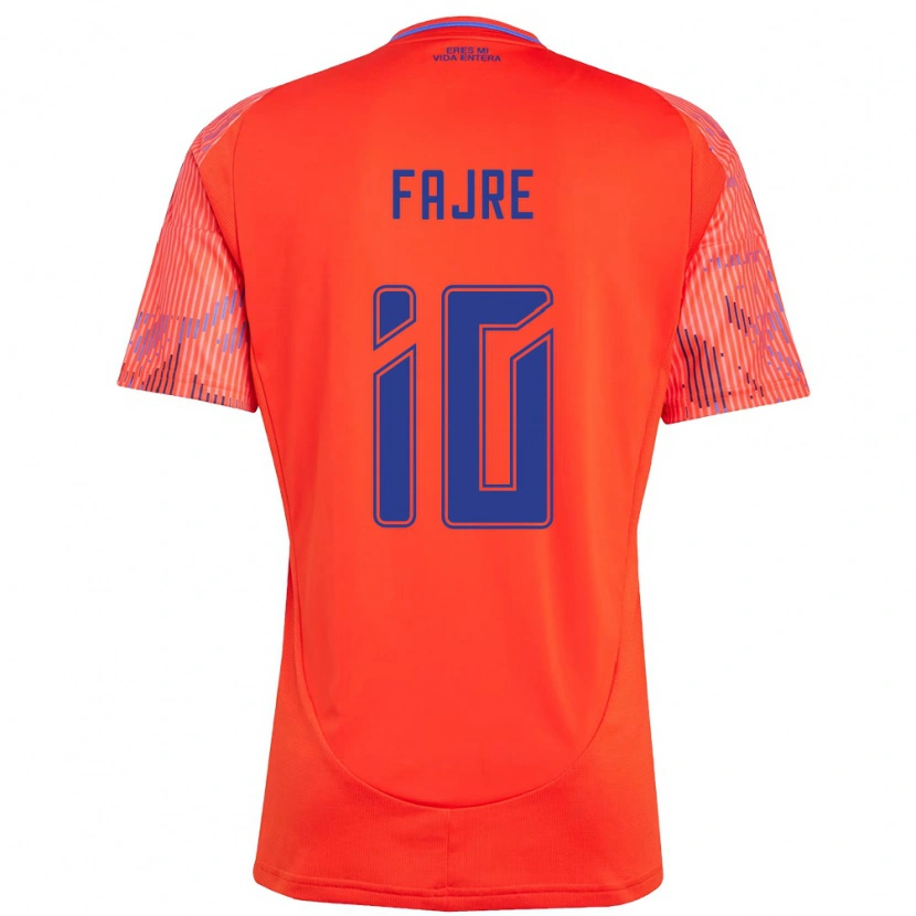 Danxen Donna Maglia Nicole Fajre #10 Arancione Rosso Kit Gara Away 2025/26 Maglietta