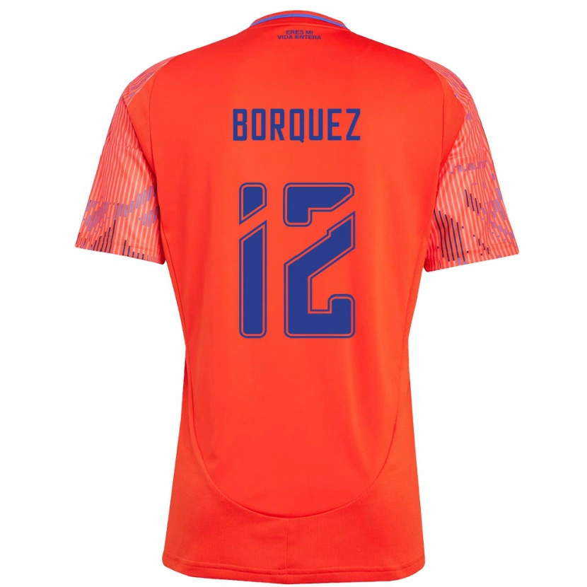 Danxen Donna Maglia Gabriela Bórquez #12 Arancione Rosso Kit Gara Away 2025/26 Maglietta