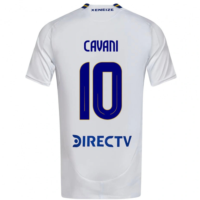 Danxen Donna Maglia Edinson Cavani #10 Bianco Blu Kit Gara Away 2025/26 Maglietta