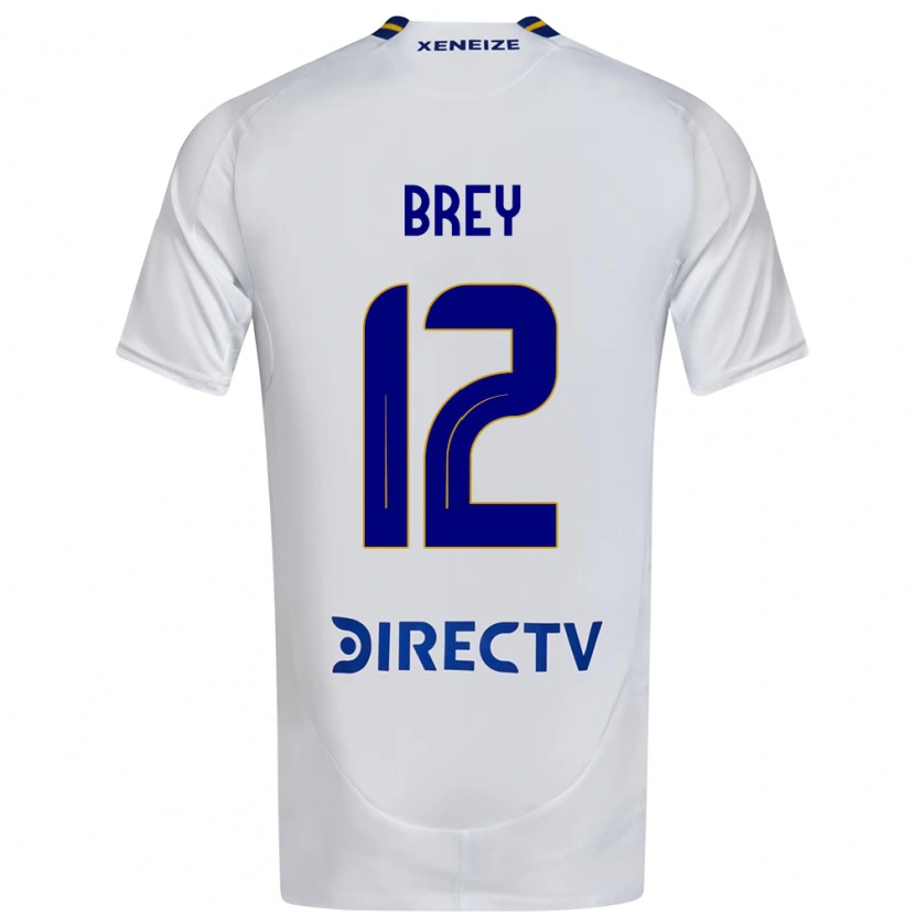 Danxen Donna Maglia Leandro Brey #12 Bianco Blu Kit Gara Away 2025/26 Maglietta