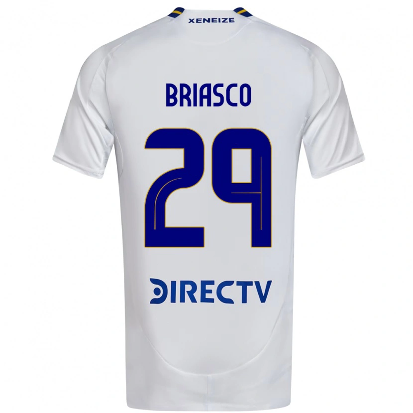 Danxen Donna Maglia Norberto Briasco #29 Bianco Blu Kit Gara Away 2025/26 Maglietta