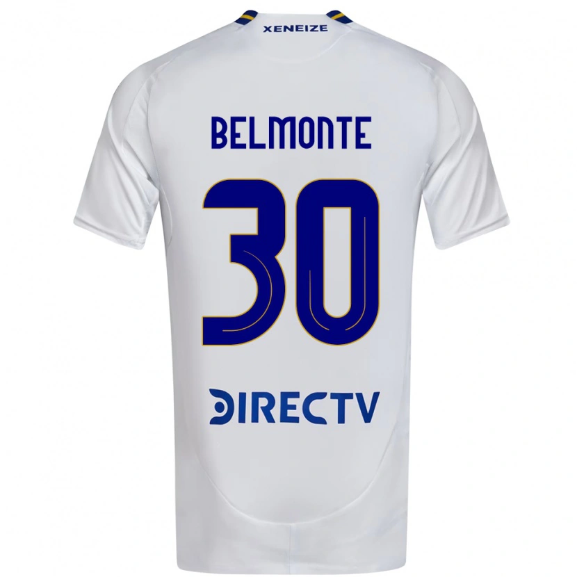 Danxen Donna Maglia Tomás Belmonte #30 Bianco Blu Kit Gara Away 2025/26 Maglietta